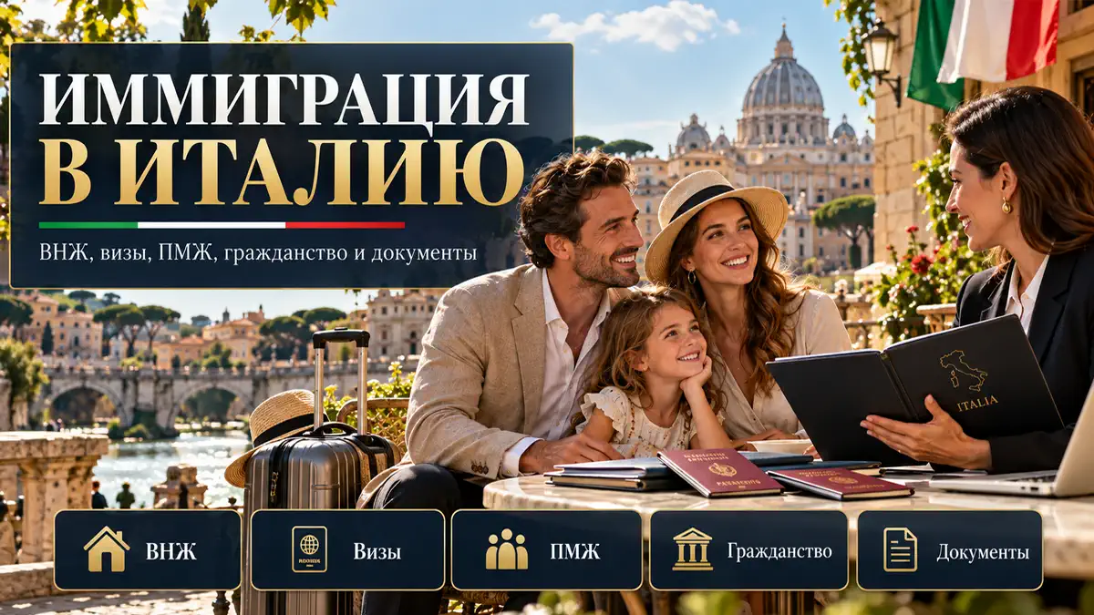 Иммиграция в Италию: ВНЖ, визы, ПМЖ, семья и гражданство
