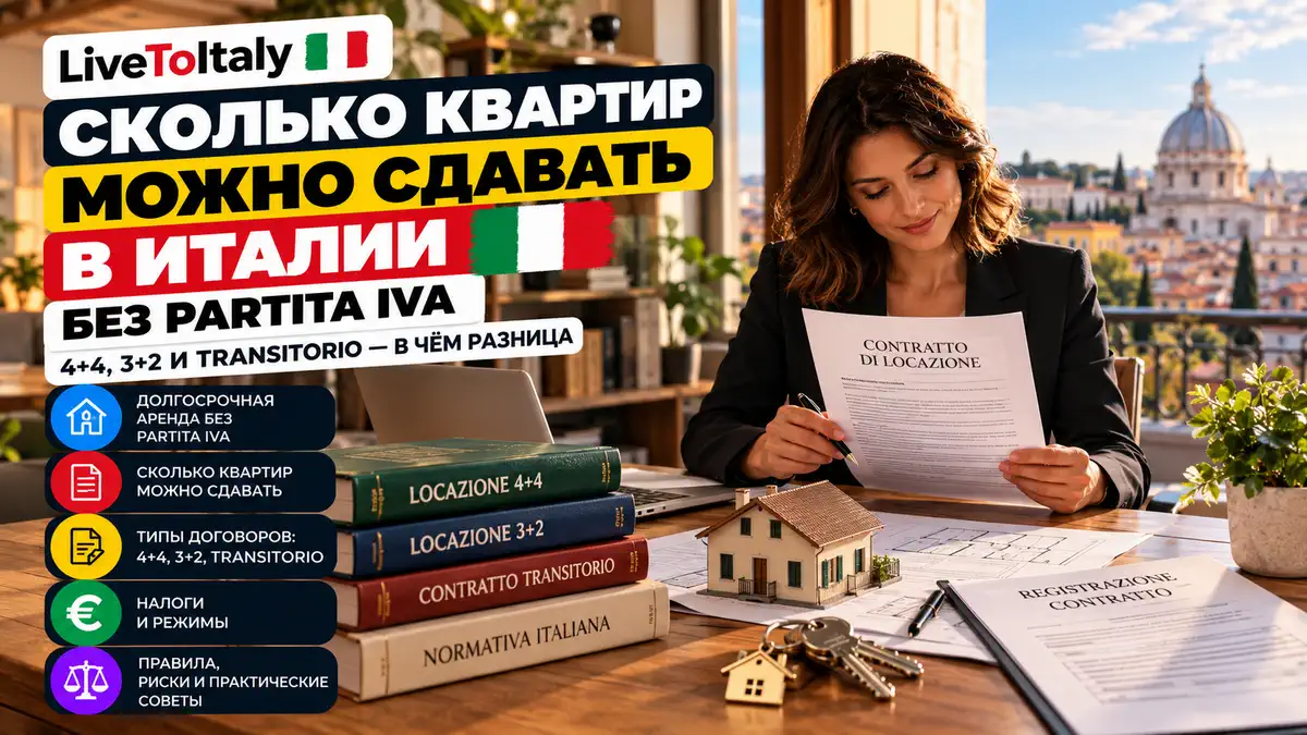 Сколько квартир можно сдавать в Италии без Partita IVA: 4+4, 3+2 и transitorio Сколько квартир можно сдавать в Италии без Partita IVA: 4+4, 3+2 и transitorio