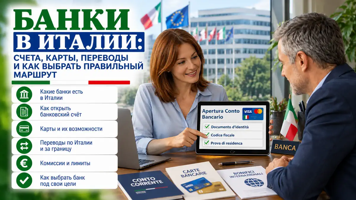 Банки в Италии: счета, карты, переводы и как выбрать правильный маршрут